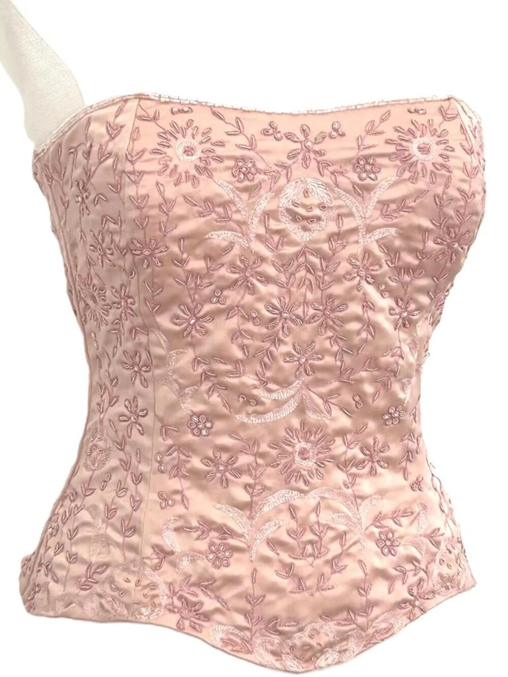 JASDEE Vintage Bustier Corset Hand Work Embroidery On Satin Style F3104